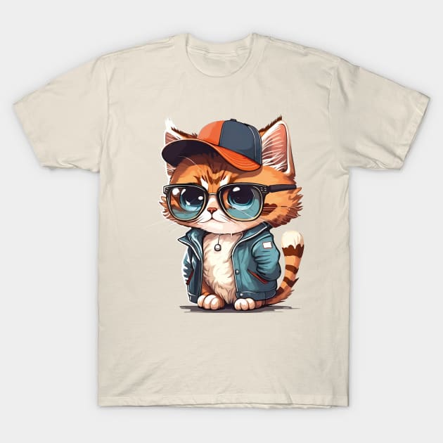 Cool Cat Style: Feline Urban Adventure T-Shirt by DogsandCats